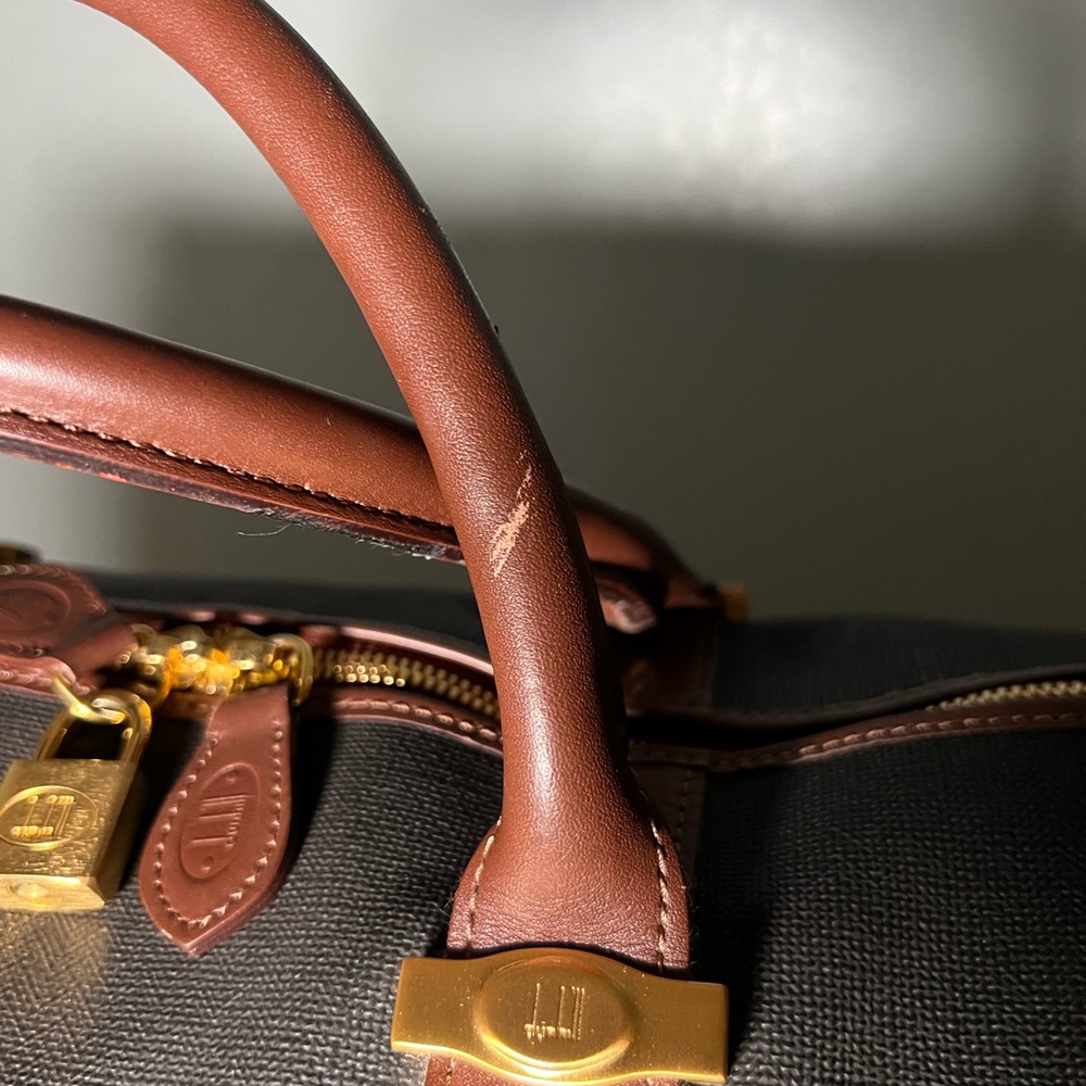 Dunhill Black and Brown Duffel Bag with Lock - Picture 11 of 15